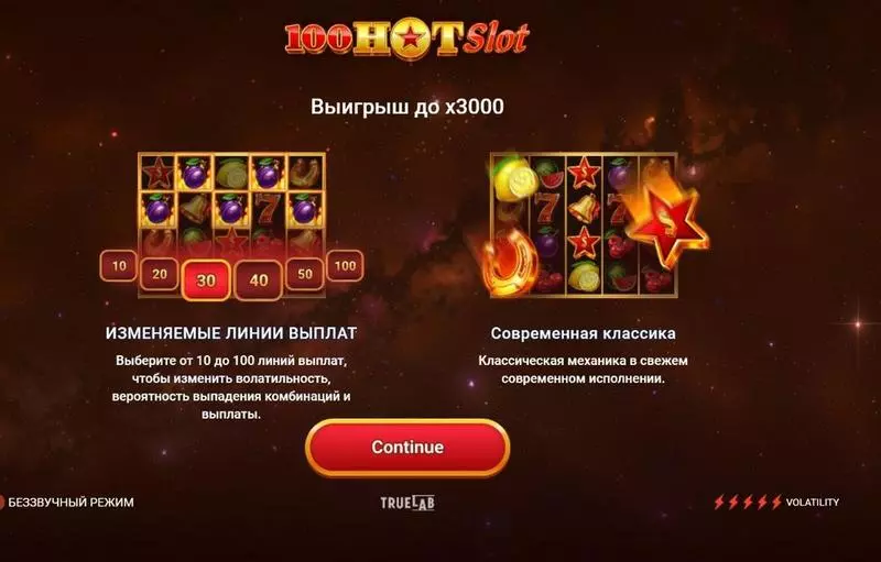 100 Hot Slots TrueLab Games 