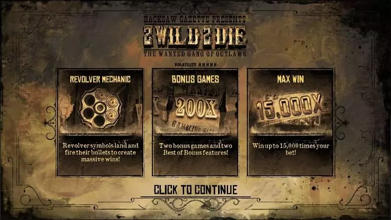 2 Wild 2 Die Slots Hacksaw Gaming Bonus Game
