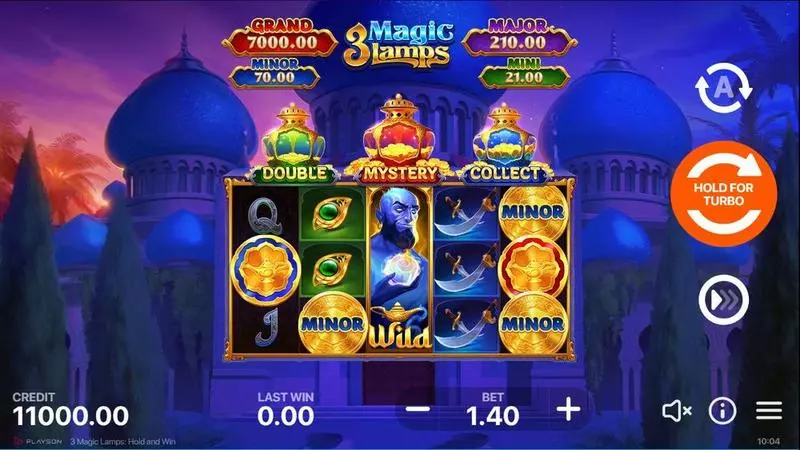 3 Magic Lamps Slots Playson Collect Feature