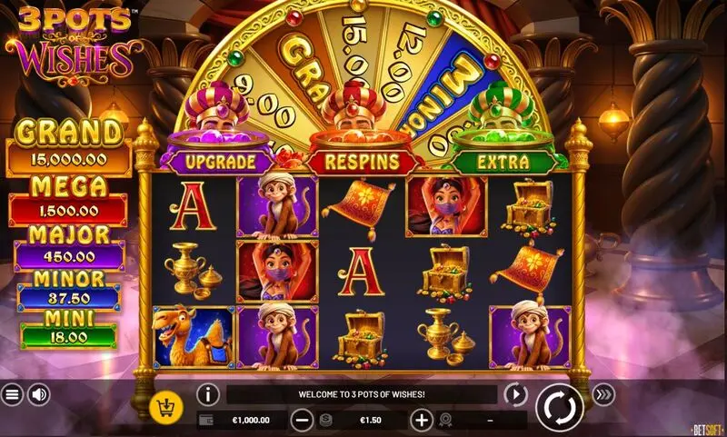 3 Pots of Wishes Slots BetSoft Bonus BuyExtra PaysRe-SpinWheel Bonus