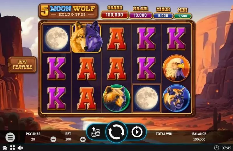 5 Moon Woolf Slots Apparat Gaming Free Spins
