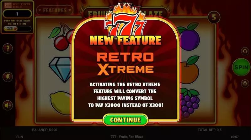 777 – Fruits Fire Blaze Slots Spinomenal Retro Xtreme