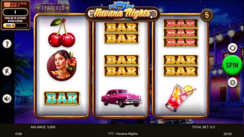 777 – Havana Nights Slots Spinomenal Retro Xtreme