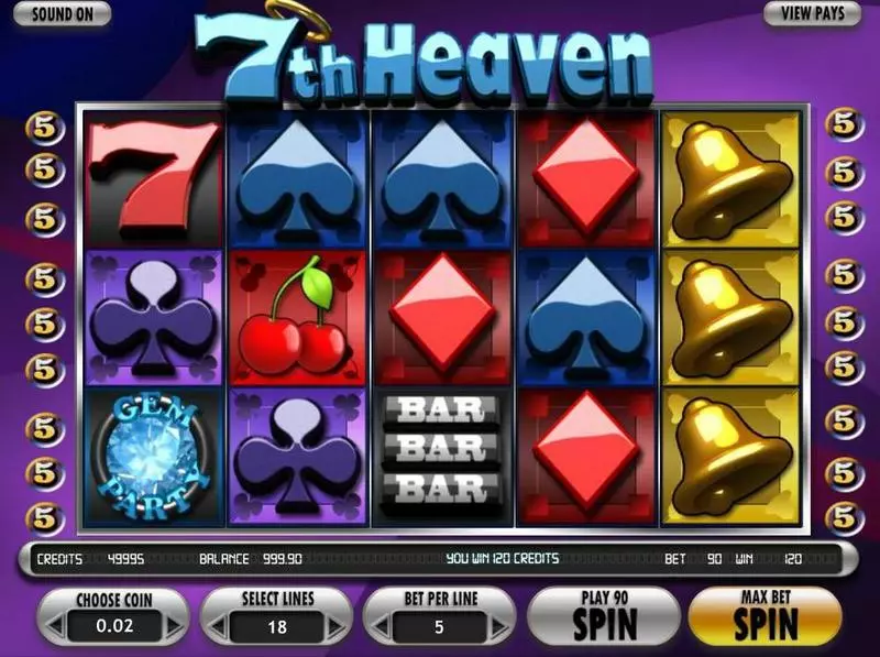 7thHeaven Slots BetSoft Free Spins