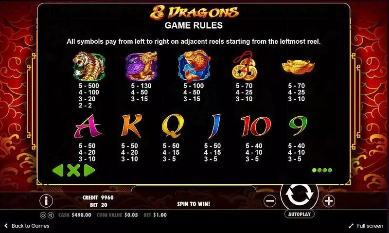 8 Dragons Slots Pragmatic Play Free Spins