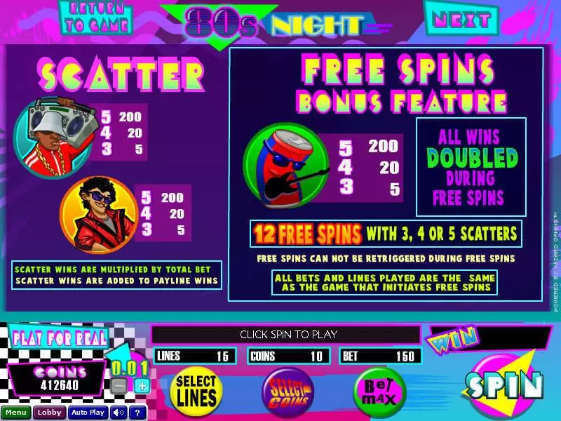 80s Night Slots Wizard Gaming Free Spins