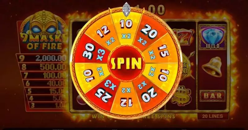9 Masks of Fire Slots Microgaming Free Spins