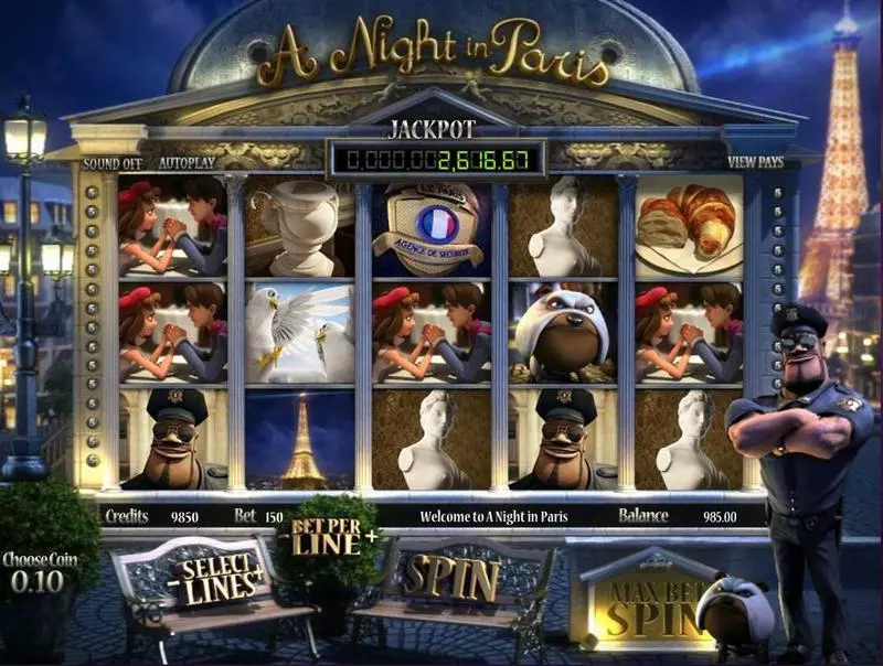 A night in Paris Slots BetSoft Second Screen Game