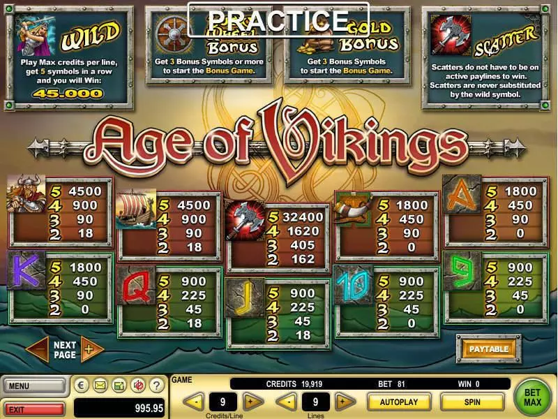 Age of Vikings Slots GTECH Second Screen Game