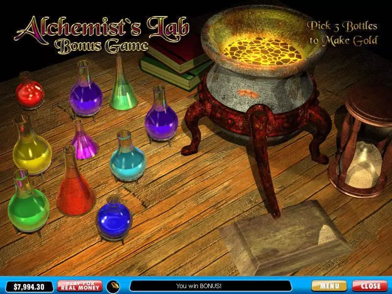 Alchemists Lab Slots PlayTech Second Screen Game