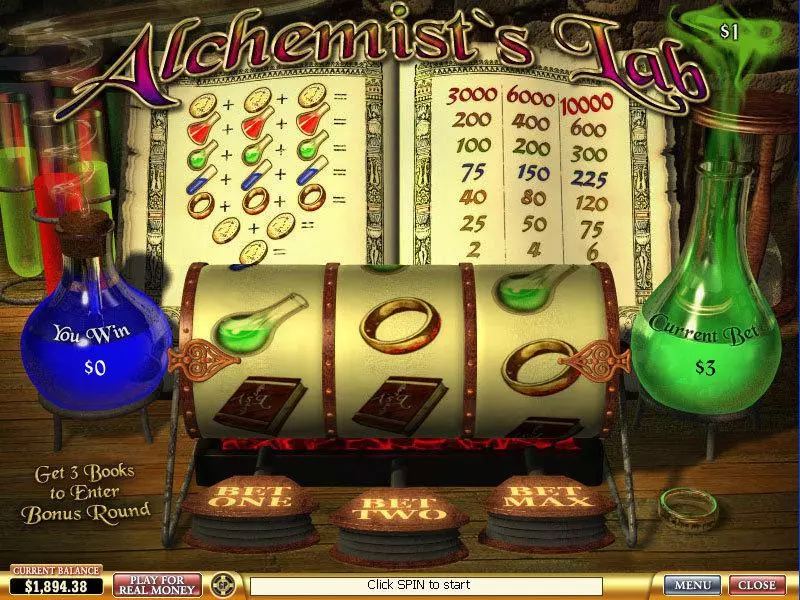 Alchemists Lab Slots PlayTech Second Screen Game