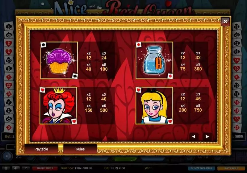Alice and the Red Queen Slots 1x2 Gaming 