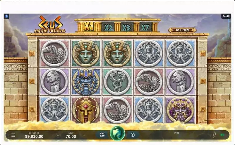 Ancient Fortunes: Zeus  Slots Microgaming Free Spins