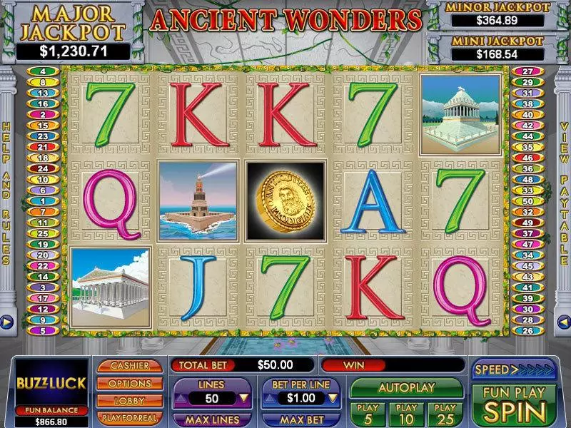Ancient Wonders Slots NuWorks Free Spins