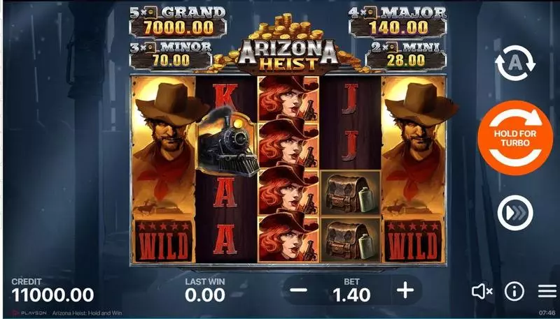 Arizona Heist - Hold and Win Slots Playson Jackpot bonus game