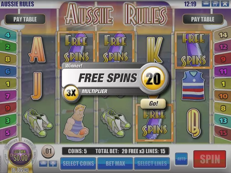 Aussie Rules Slots Rival Free Spins
