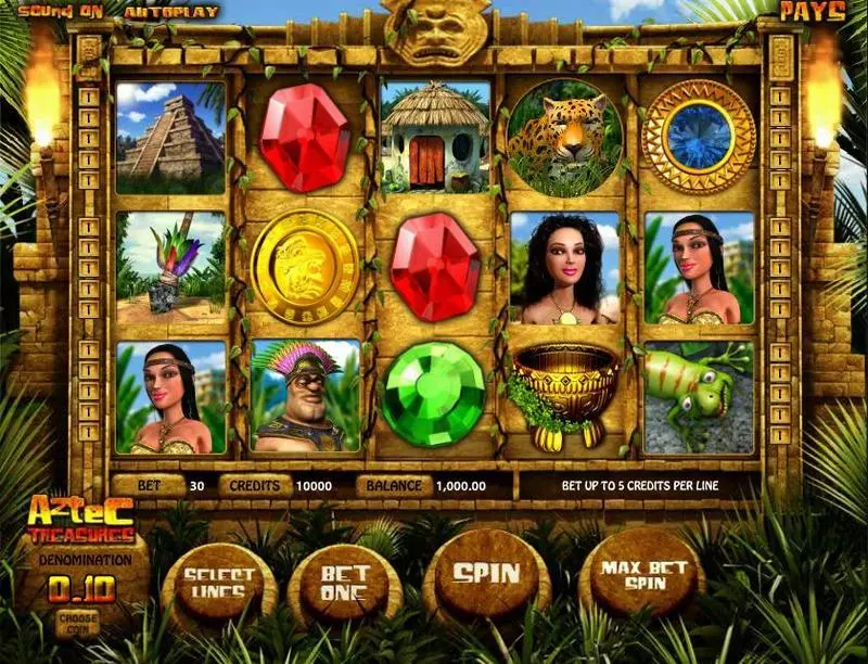 Aztec Treasures Slots BetSoft Second Screen Game