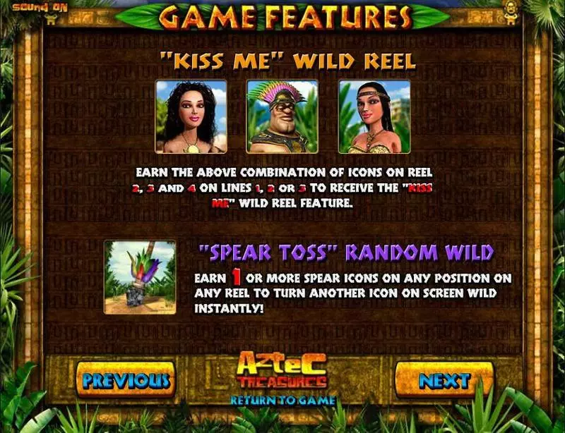 Aztec Treasures Slots BetSoft Second Screen Game