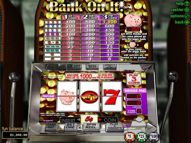 Bank on It Slots RTG Free Spins