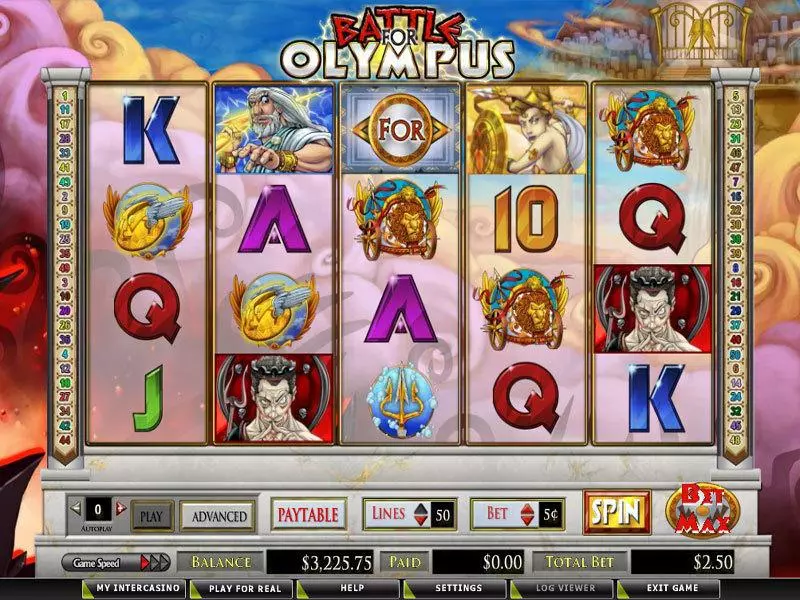 Battle for Olympus Slots CryptoLogic Second Screen Game
