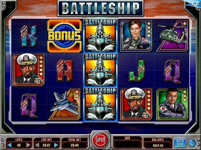 Battleship: Search & Destroy Slots IGT Second Screen Game