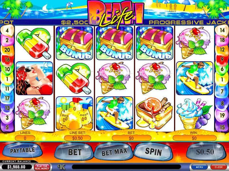 Beach Life Slots PlayTech Second Screen Game