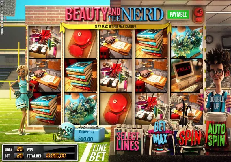 Beauty and the Nerd Slots Sheriff Gaming Pick a Box