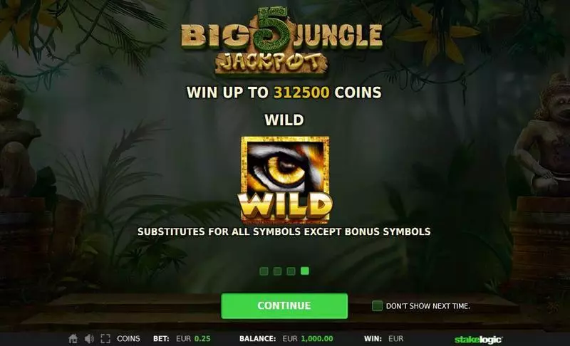 Big 5 Jungle Jackpot Slots StakeLogic Free Spins