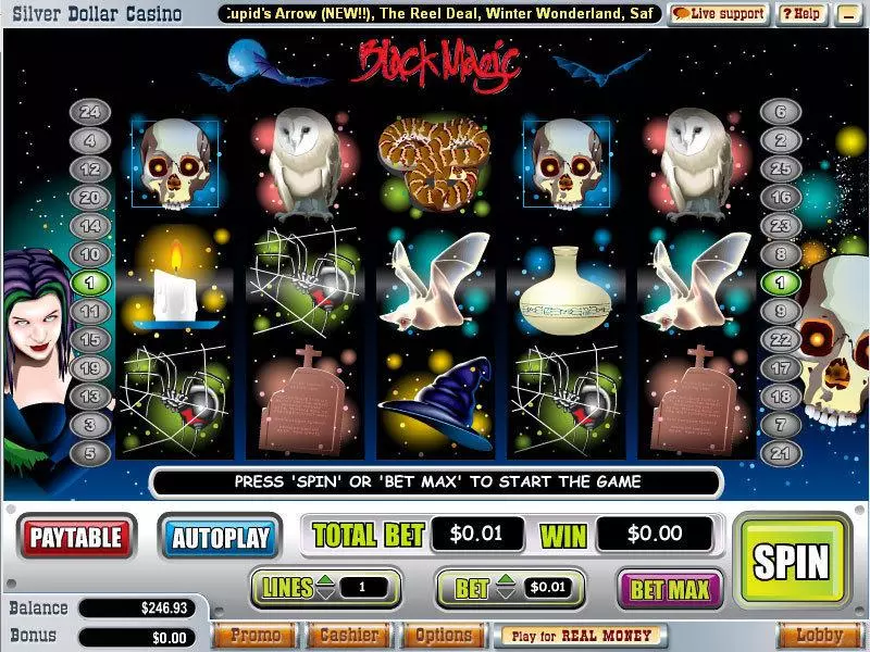 Black Magic Slots WGS Technology Second Screen Game