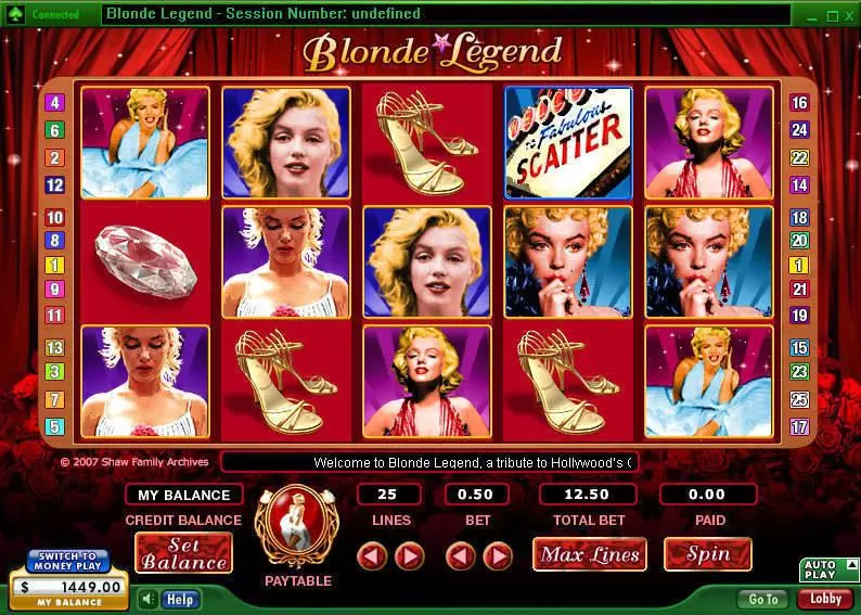 Blonde Legend Slots 888 Free Spins