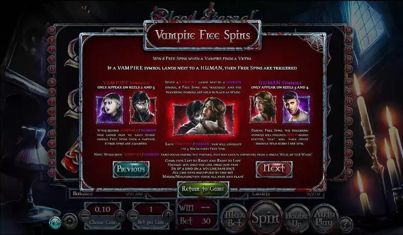Blood Eternal Slots BetSoft Free Spins