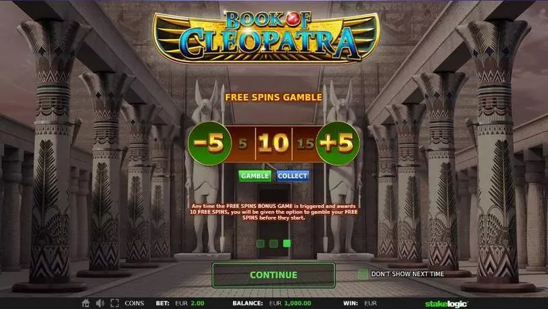 Book of Cleopatra Slots StakeLogic Free Spins