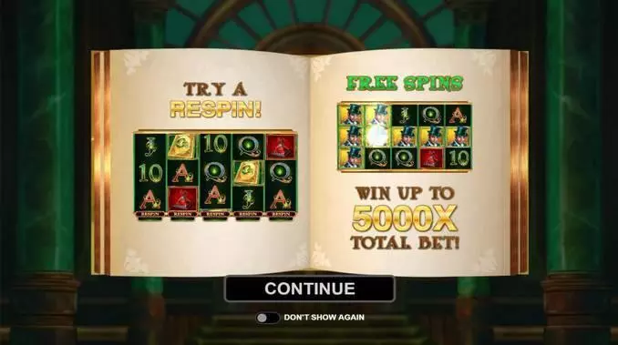 Book of Oz Slots Microgaming Free Spins