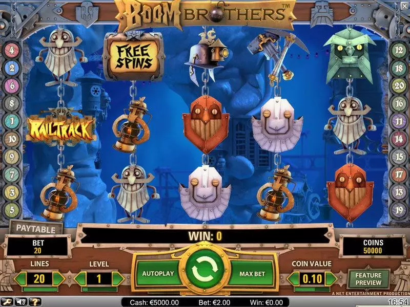 Boom Brothers Slots NetEnt Free Spins