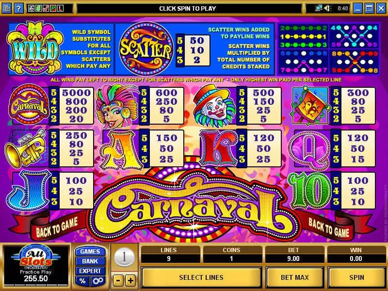Carnaval Slots Microgaming 