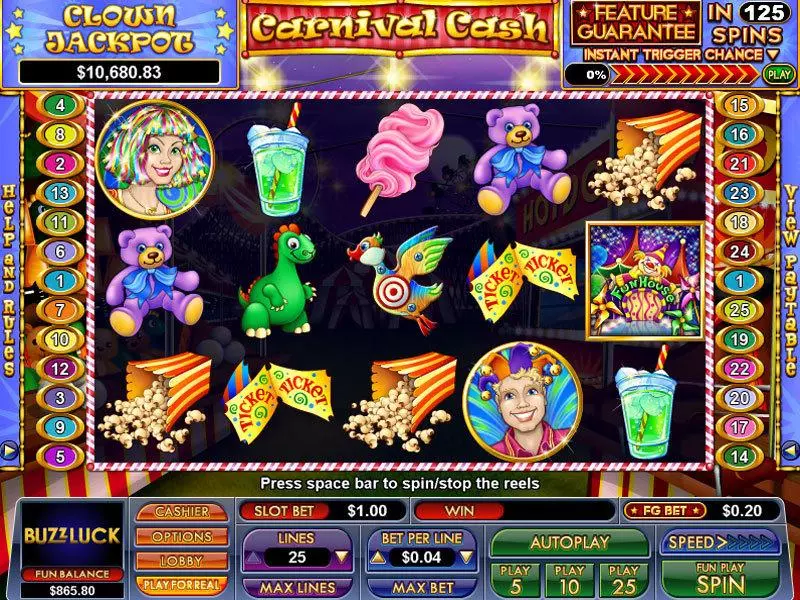 Carnival Cash Slots NuWorks Second Screen Game
