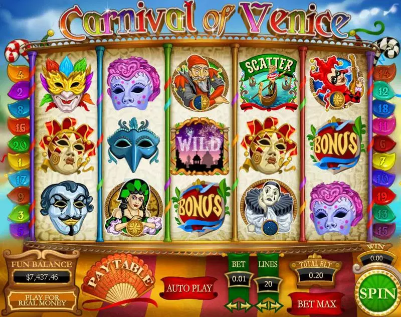 Carnival of Venice Slots Topgame Free Spins