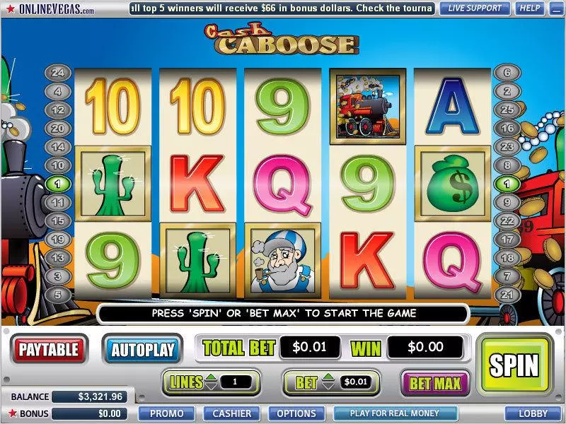 Cash Caboose Slots WGS Technology Free Spins