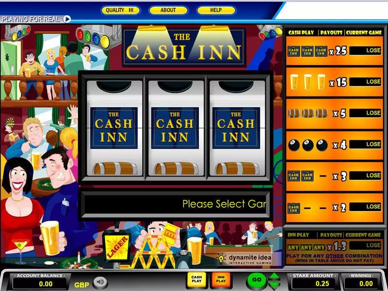 Cash Inn 1 Line Slots Parlay Free Spins