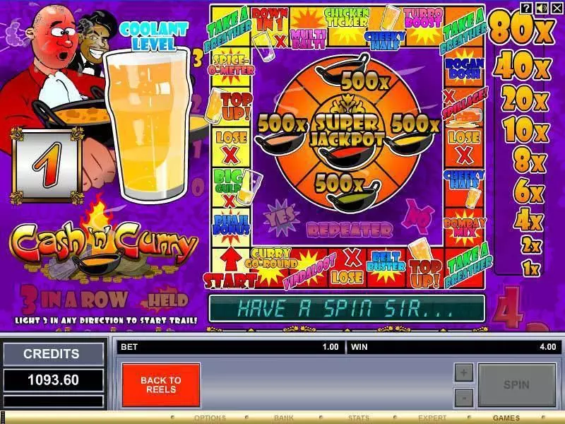 Cash 'n' Curry Slots Microgaming Second Screen Game