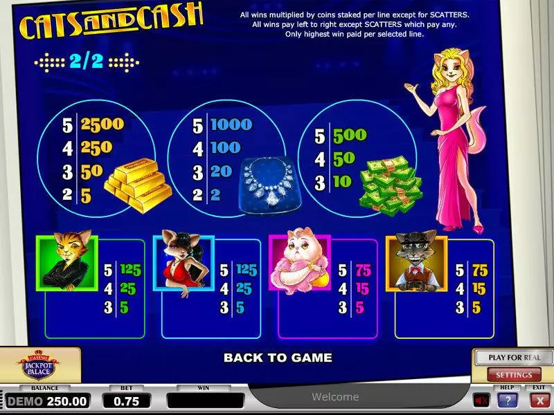 Cats & Cash Slots Play'n GO Second Screen Game