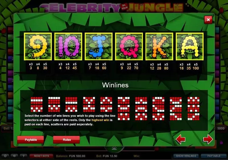 Celebrity in the Jungle Slots 1x2 Gaming Free Spins