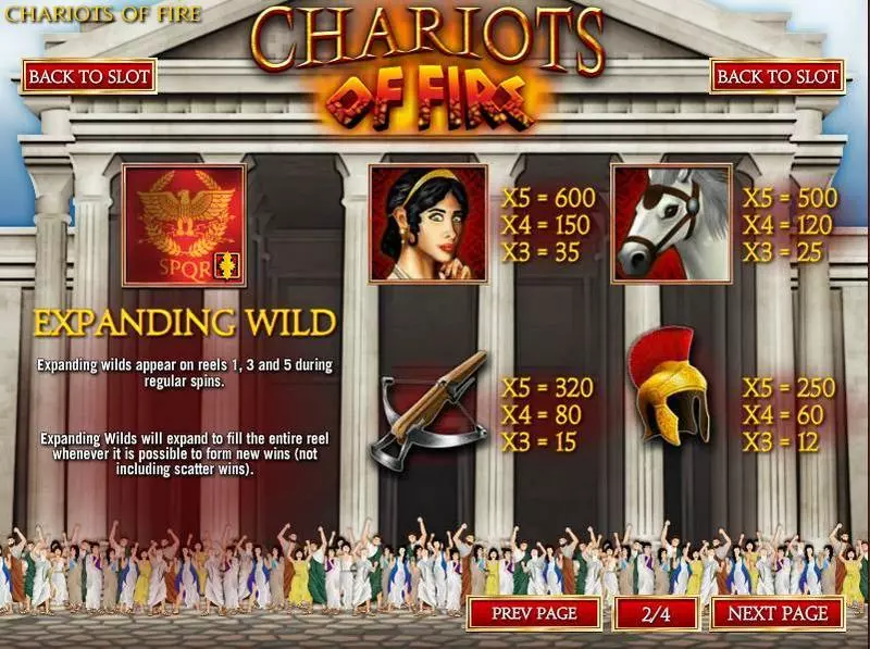 Chariots of Fire Slots Rival Free Spins