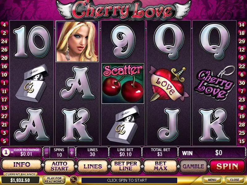 Cherry Love Slots PlayTech Free Spins