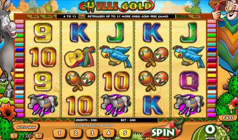 Chilli Gold Slots Amaya Free Spins