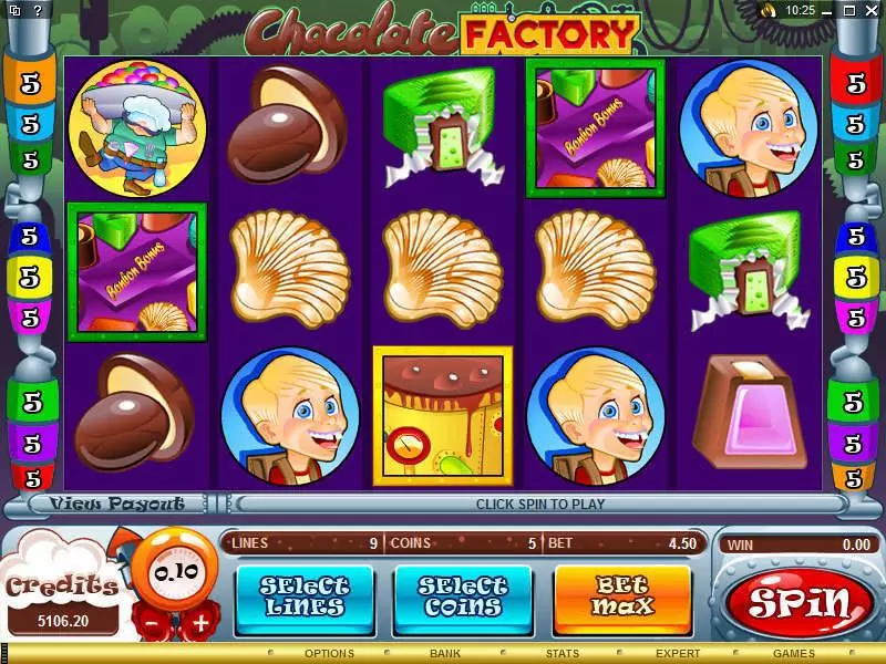 Chocolate Factory Slots Microgaming Second Screen Game