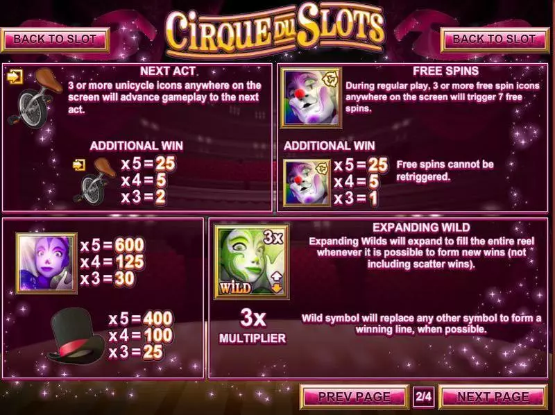 Cirque du Slots Slots Rival Free Spins