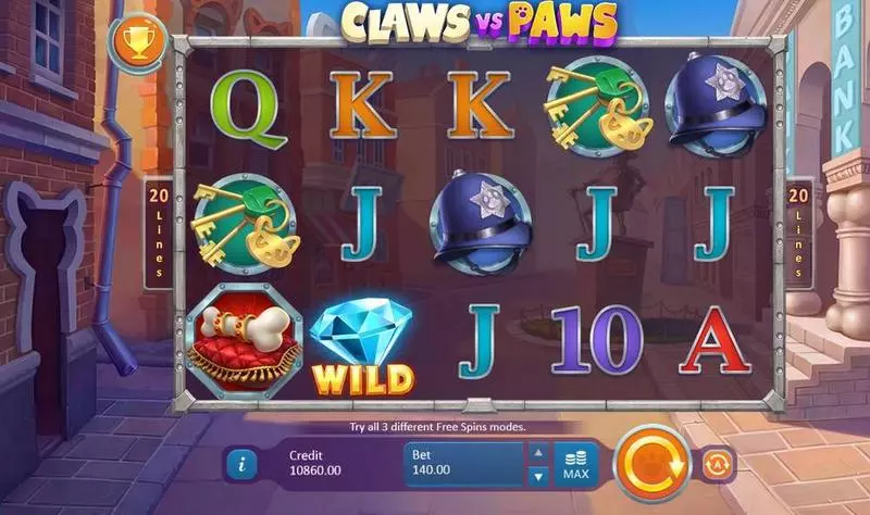 Claws vs Paws Slots Playson Bonus Meters