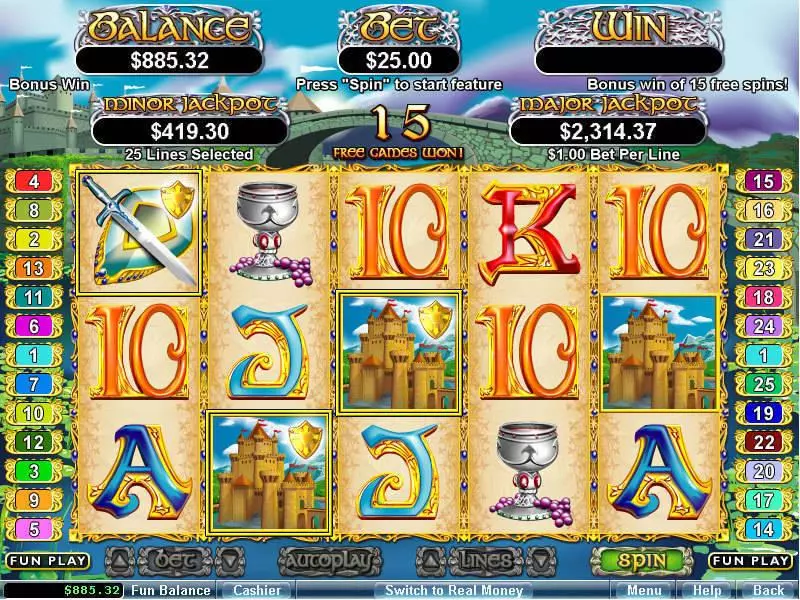 Coat of Arms Slots RTG Free Spins