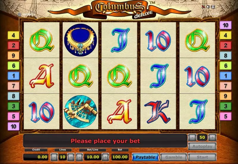 Columbus - Deluxe Slots Novomatic Free Spins